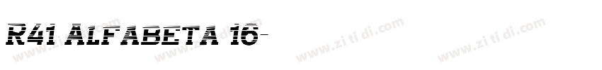 R41 Alfabeta 16字体转换